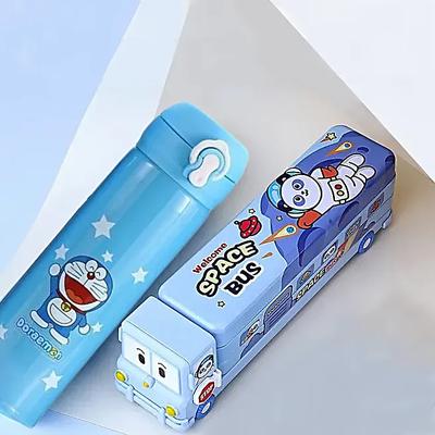 Back to School Bus Geometry Box with Bottle