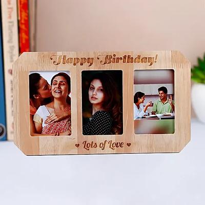 Birthday Radiance Personalized Wooden Photo Frame