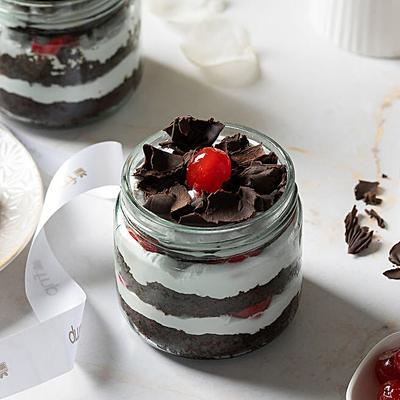 Black Forest Cream Cake Jar Set of 4