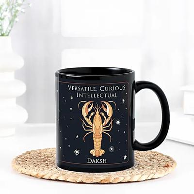 Cancer Zodiac Black Photo Mug