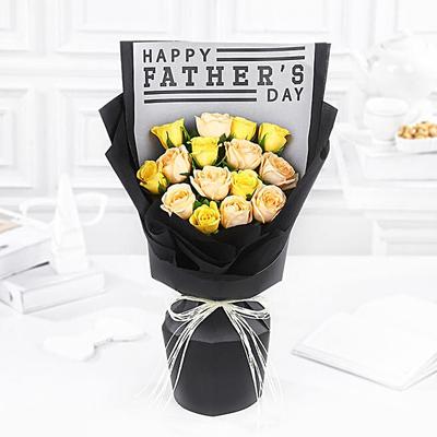 Colorful Rose Bouquet for Fathers Day