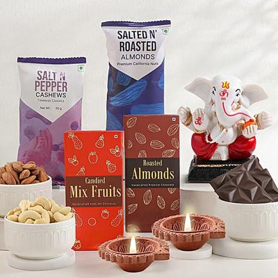 Crunchy Almond Cashew n Ganesha Hamper