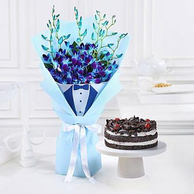 Dapper Orchid Delight Bouquet Combo