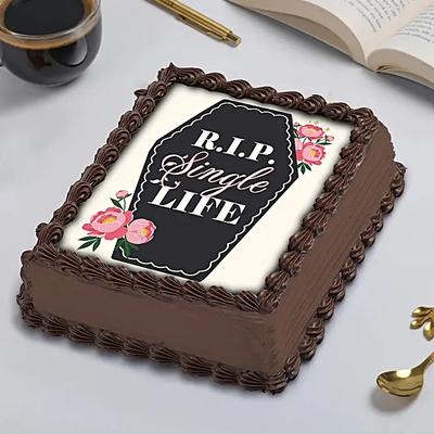 End of Singlehood Chocolate Cake