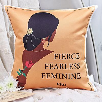Fierce Fearless Feminine Womens Day Gift Cushion