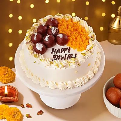 Flavoursome Motichoor Gulab Jamun Cream Cake