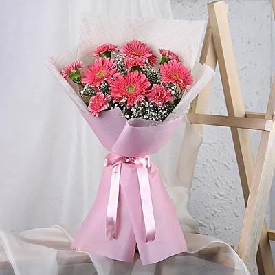 Gerberas Carnations Bunch Bouquet