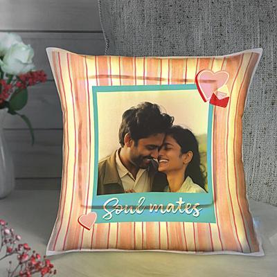 Karwa Chauth LED Personalised Cushion