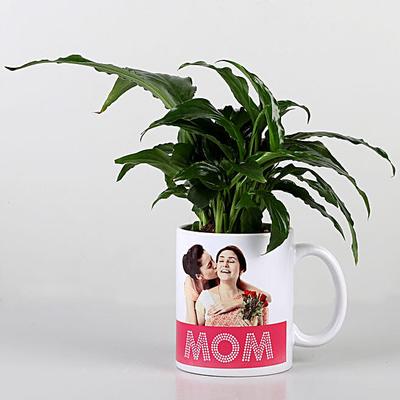 Peace Lily For Mom In Personalised Mug