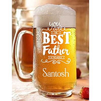 Personalised Best Father Beer Mug