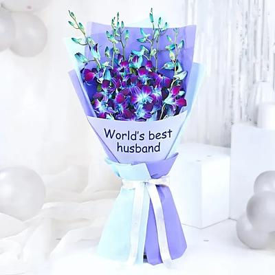 Personalised Blue Orchid Beauty