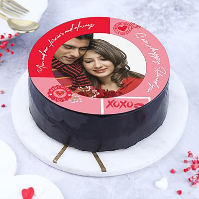 Personalised Chocolate Cake Of Love