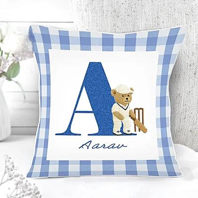 Personalised Cricket Teddy Cushion for Kids