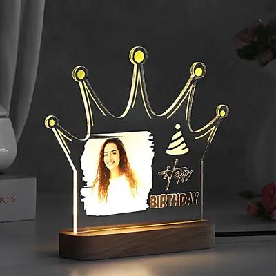 Personalised LED Crown Lamp