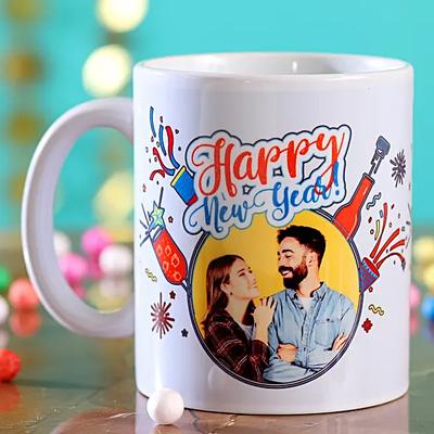 Personalised Picture Happy New Year Mug Hand Delivery