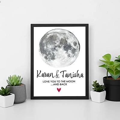 personalized karwa chauth photo frame