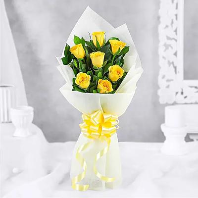 Serene 6 Yellow Roses Bunch