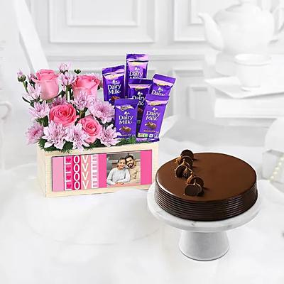 Sweet Symphony Chocolate and Flower Delight Combo