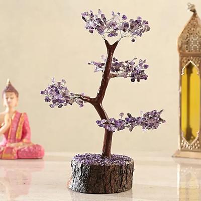 Tranquil Amethyst Tree with Crystal Base