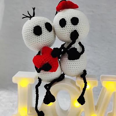 Valentines Cuddly Duo Crochet Zoozoo Pair